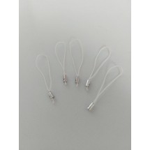 Шнур для брелоков 58 мм цв. белый, цена за 10 шт